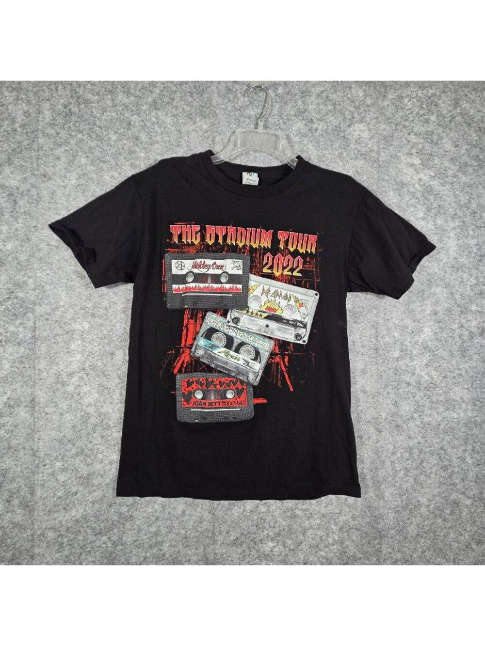 Motley Crue Def Leppard 2022 Stadium Tour T Shirt Black Size M Tee Styled Band C